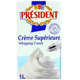 President, 1 л, Взбитые Крем-сливки, 35%