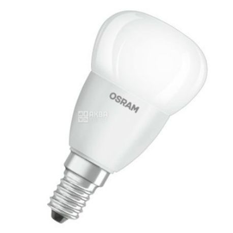 Osram LED, Лампа світлодіодна, цоколь E14, 6,5 W, 4000K, 220V, холодне світіння, 550 Lm