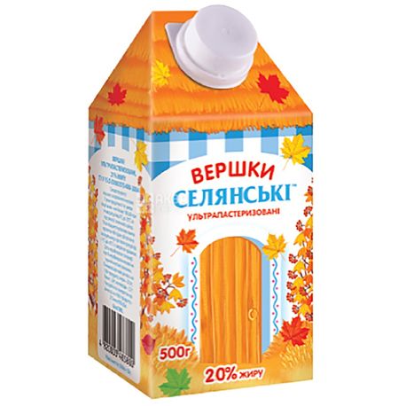 Selyansky, ultrapasteurized cream, 20%, 500 g