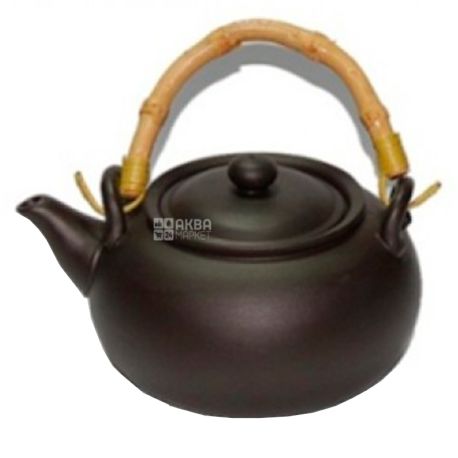 Olens, 950 мл, Чайник з глини з бамбуковою ручкою
