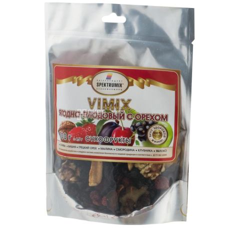 Fruit and berry mix with nuts, 100 g, TM Spektrumix