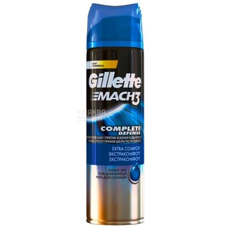 Gillette Mach3 Extra Comfort, 200 мл, Гель для гоління, із заспокійливим ефектом