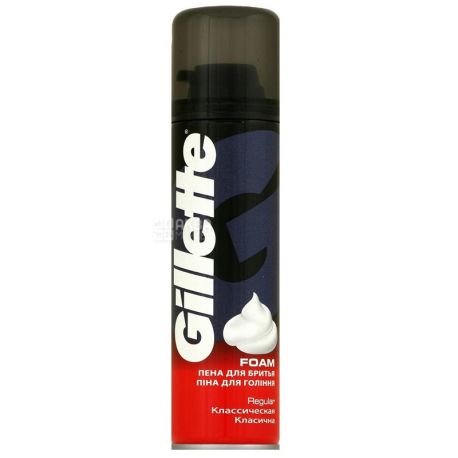 Gillette Foam Regular, 200 мл, Піна для гоління класична