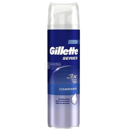 Gillette Series Conditioning, 250 мл, Піна для гоління, Живить і Тонізуюча