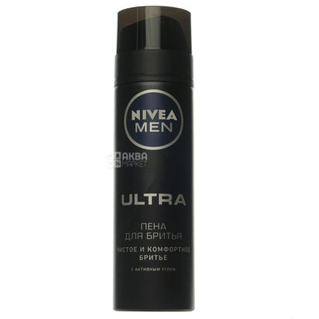 Nivea Men Ultra, 200 мл, Пена для бритья, Для всех типов кожи 