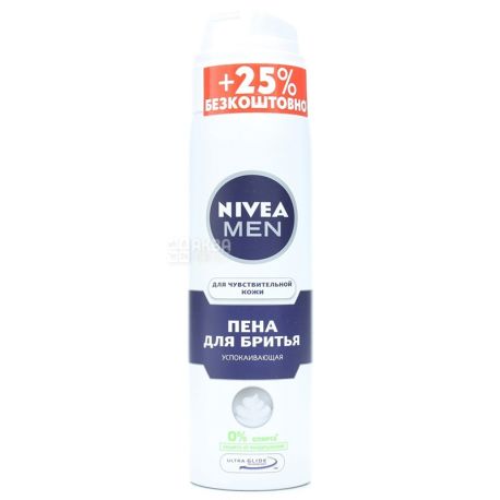 Nivea Men, Soothing Shaving Foam for Sensitive Skin, 200ml