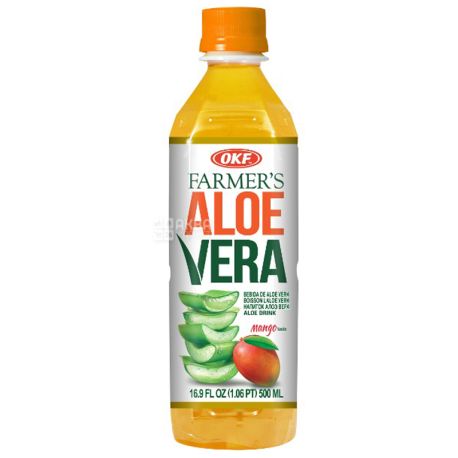 Drink juice, taste of mango, non-carbonated, Farmers Aloe Mango, 0.5 l, TM OKF