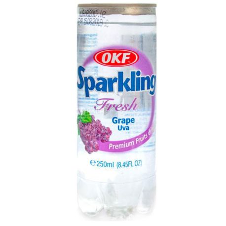 OKF, Sparkling Grape, 0,25 л, ОКФ, Ігристий виноград, Напій соковий, газований, ж/б
