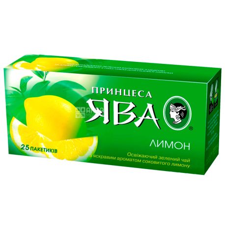 Принцеса Ява, Лимон, 25 пак., Чай зелений