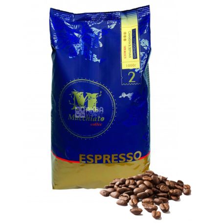 Галка, Espresso Macchiato Coffee, 1 кг, Кофе Эспрессо Макиато, темной обжарки, в зернах