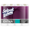 Selpak Pro Service Extra, 24 рулона, Туалетная бумага Селпак, 2-х слойная, белая, 20,3 м, 165 отрывов