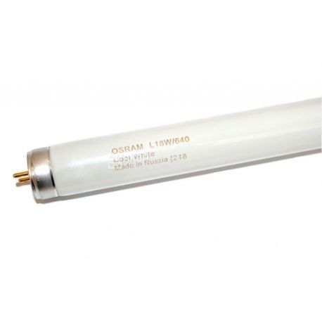 Оsram, Лампа люмінесцентна L 18W / 20-640, трубчаста, цоколь G13, 220-240V, холодне свічення, 4000 К, 1200Lm, 26 х 590 мм