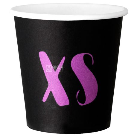Стакан паперовий XS чорний 110 мл, 50 шт.
