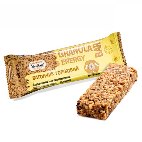 Батончик гранола ореховый, 40 г, ТМ Oats Honey