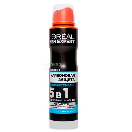L'Oreal Men Expert Carbon protection 5in1, Antiperspirant for men, 150 ml