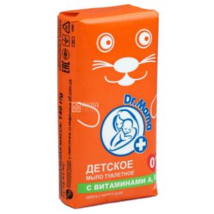 Dr.Mama, 140 г, Детское мыло твердое, без отдушек, забота с первых дней