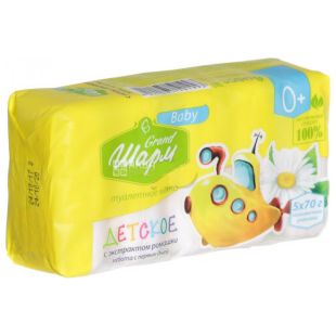 Grand Шарм, 5 шт. по 70 г, Мило дитяче з екстрактом ромашки