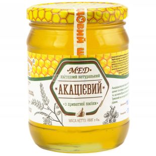 Медовий Шлях, 700 г, Мёд Акациевый, стекло
