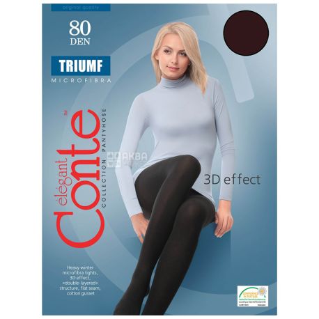 Conte Triumf, Women's tights mocha, size 2, 80 den