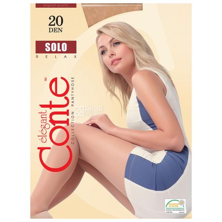 Conte Solo Natural, Колготы женские телесные, 20 ден, размер 2