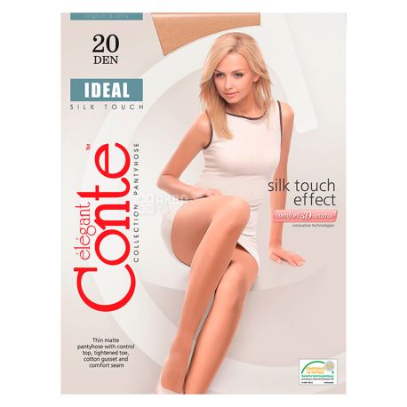 Conte Ideal, Колготки женские бежевые, 4 размер, 20 ден