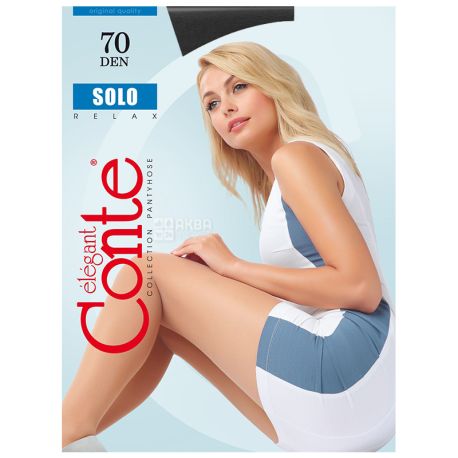 Conte Solo, Колготи жіночі чорні, розмір 4, 70 ден