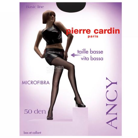Pierre Cardin Ancy, Black Women tights, size 3, 50 den