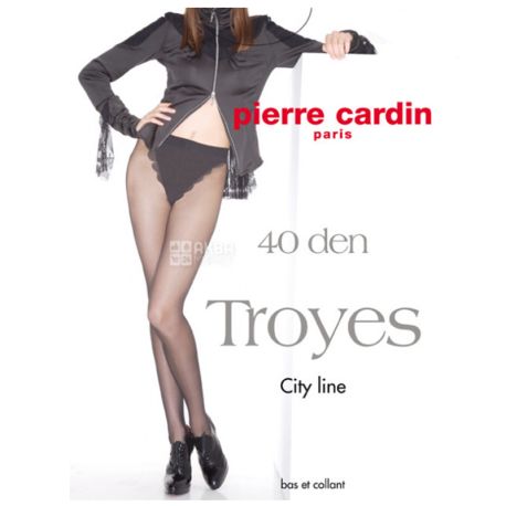 Pierre Cardin Troyes, Колготки жіночі сіро-коричневі, 2 розмір, 40 ден
