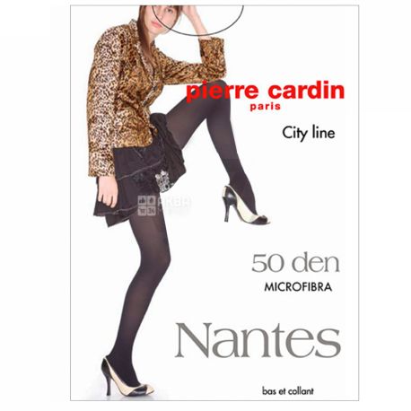 Pierre Cardin Nantes, Колготки жіночі, чорні, 4 розмір, 50 ден