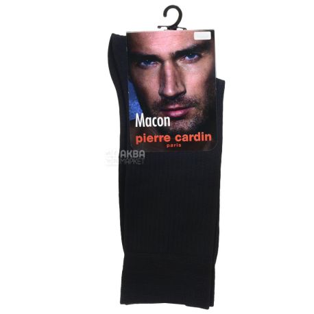 Pierre Cardin Makon, носки мужские черные, размер 43-44