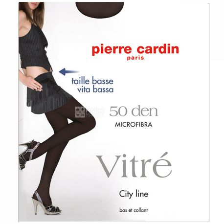 Pierre Cardin Vitre, колготки женские черные, 2 размер, 50 ден