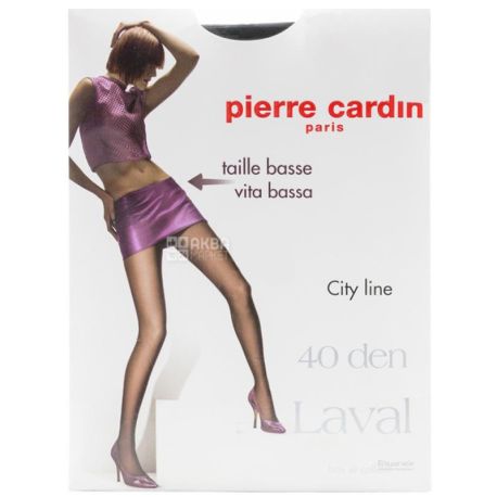 Pierre Cardin Laval, Колготки жіночі чорні, 2 розмір, 40 ден