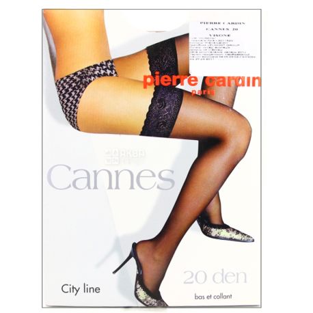 Pierre Cardin Cannes, Панчохи жіночі сіро-коричневі, 2 розмір, 20 ден