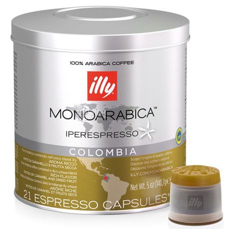 illy Monoarabica Colombia, Coffee capsules, 21 pcs, w / w