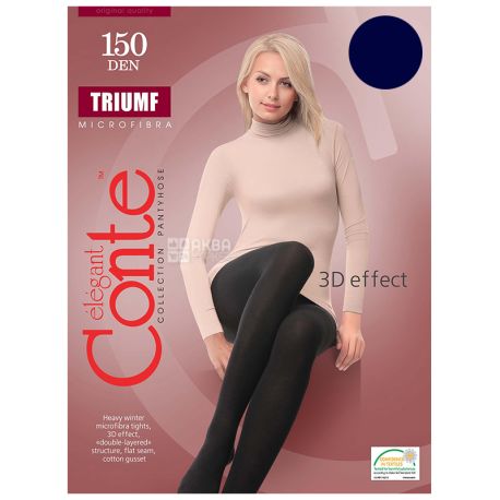 Conte Triumf Marino, Колготы женские синие, 4 размер, 150 ден