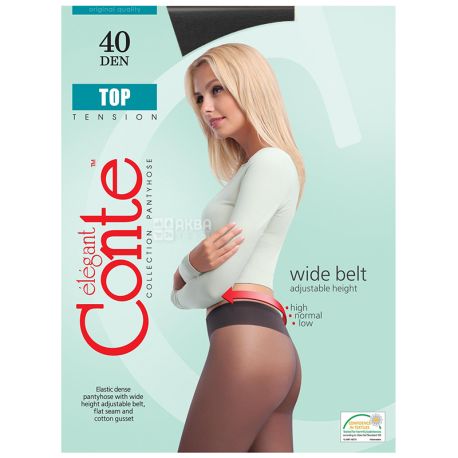Conte Top, Black tights for women, 4 size, 40 den