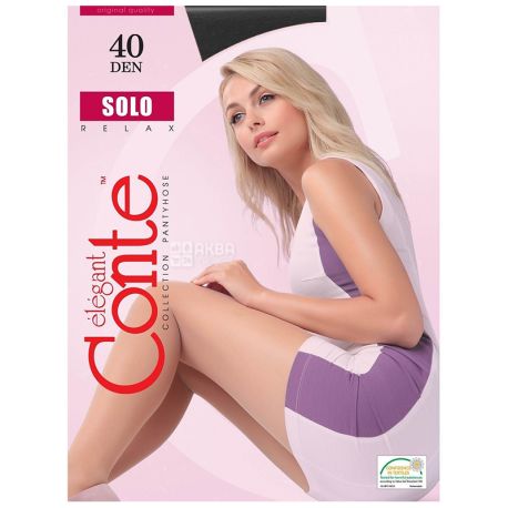 Conte Solo, Колготи жіночі чорні, розмір 2, 40 ден