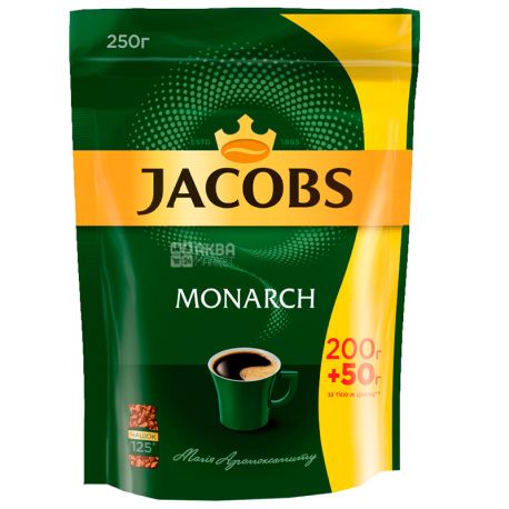 Jacobs Монарх, 250 г, Кофе Якобс Монарх, растворимый 
