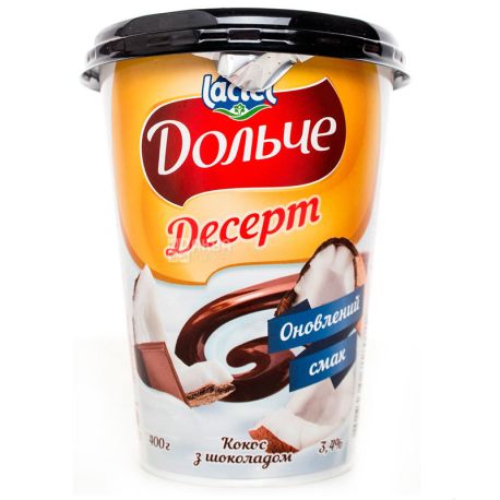 Дольче, Десерт творожный кокос-шоколад, 3,4%, 400 г