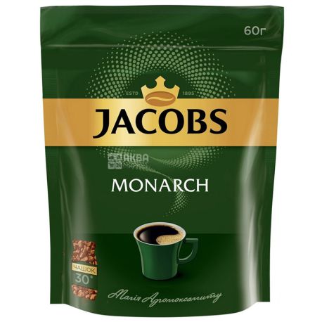 Jacobs Monarch, 60 г, Кава Якобс Монарх, розчинна