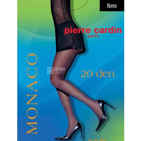 Pierre Cardin Monaco, Колготки женские черные, 2 размер, 20 ден