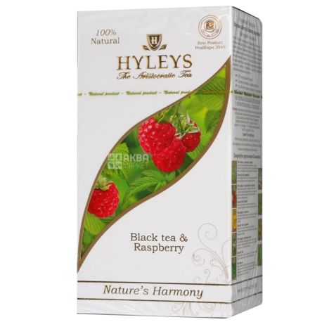 Hyleys, Black tea with raspberries, 25 pack * 1.5 g