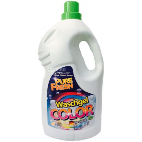 Pure Fresh Color, Рідкий гель-концентрат для прання, 4 л