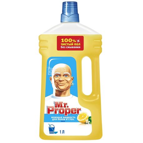 Mr.Proper, 1 л, Средство моющее для уборки пола и стен, Лимон