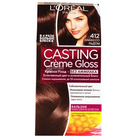 L'Oreal Casting Loreal, Hair Color, Ice Cocoa, 412