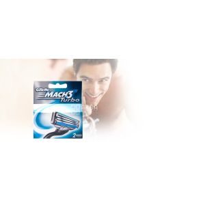 Gillette 2 шт. Mach3 Turbo Картриджи для бритья 