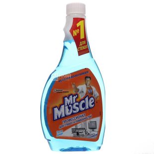 Mr. Muscle, 500 мл, Средство для мытья стекол, После дождя, запаска
