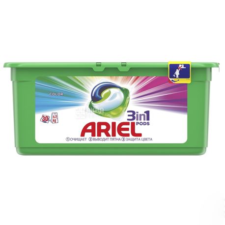 Ariel Color, Гель жидкий в растворимых капсулах, 30*27 г 