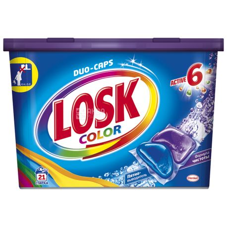 Losk Color Duo-Caps, Засіб для прання, 462 г