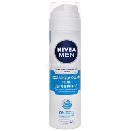 Nivea, 200 мл, Гель для гоління, для чутливої шкіри